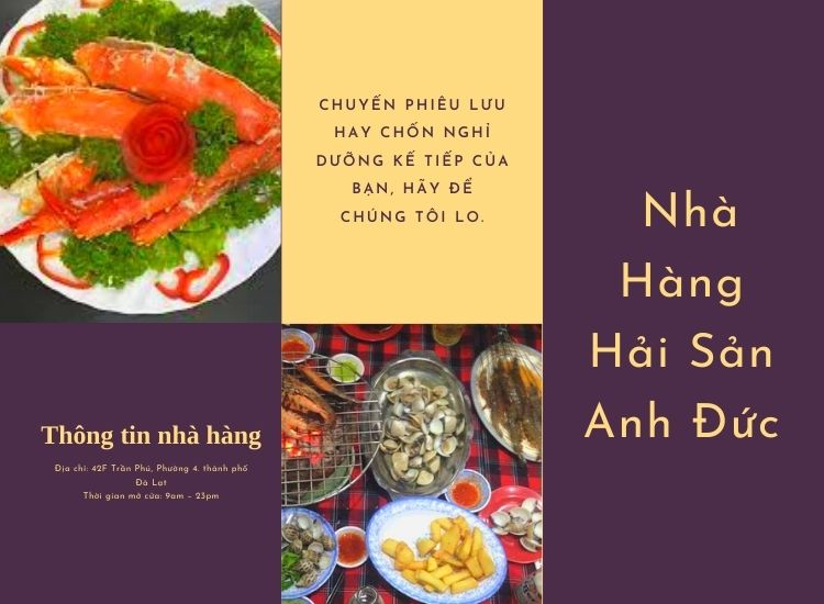 Nhà hàng hải sản Anh Đức - tươi ngon, đậm đà