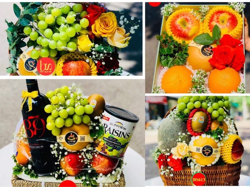 Giỏ quà tết trái cây nhập khẩu tươi ngon